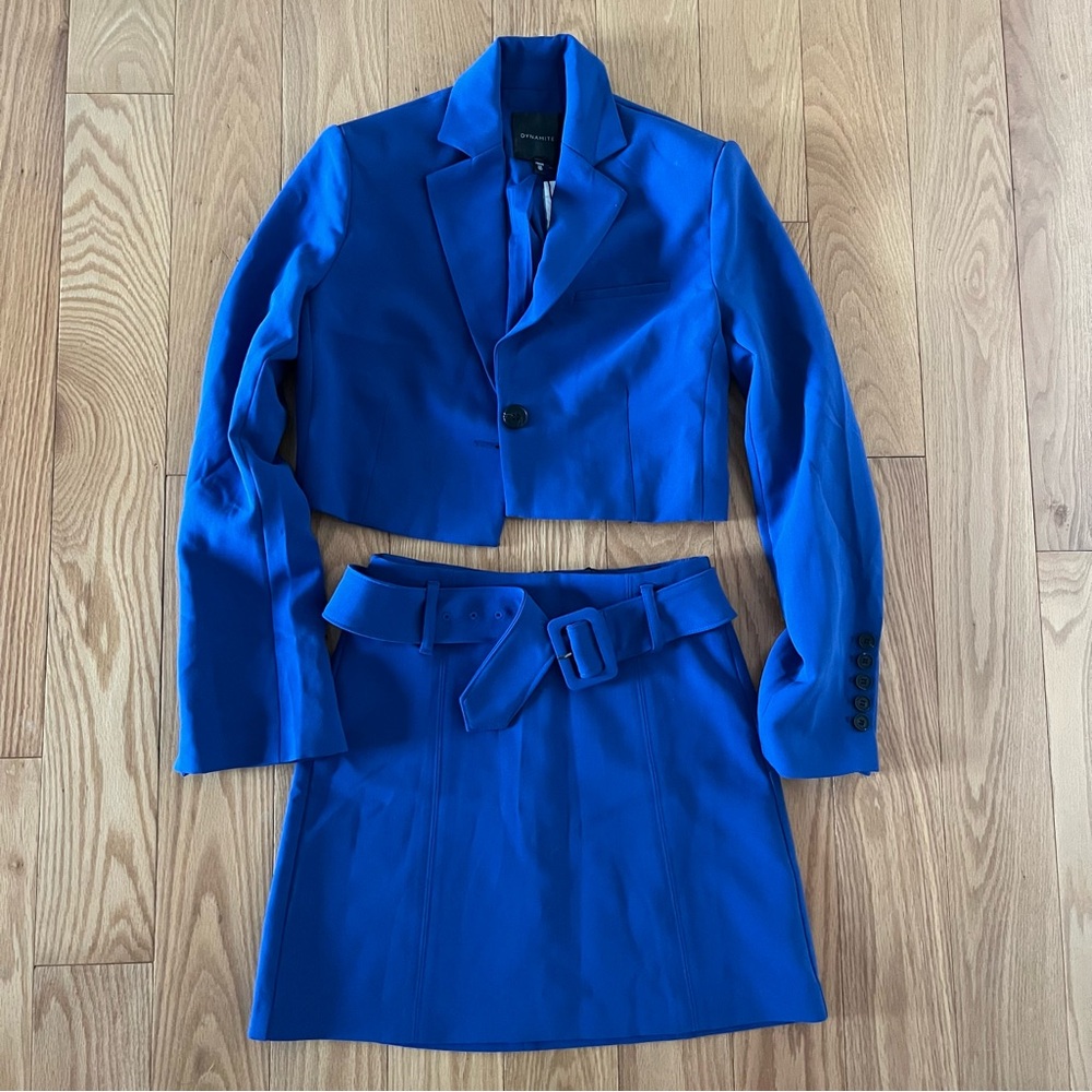 Dynamite cropped blazer and skirt set